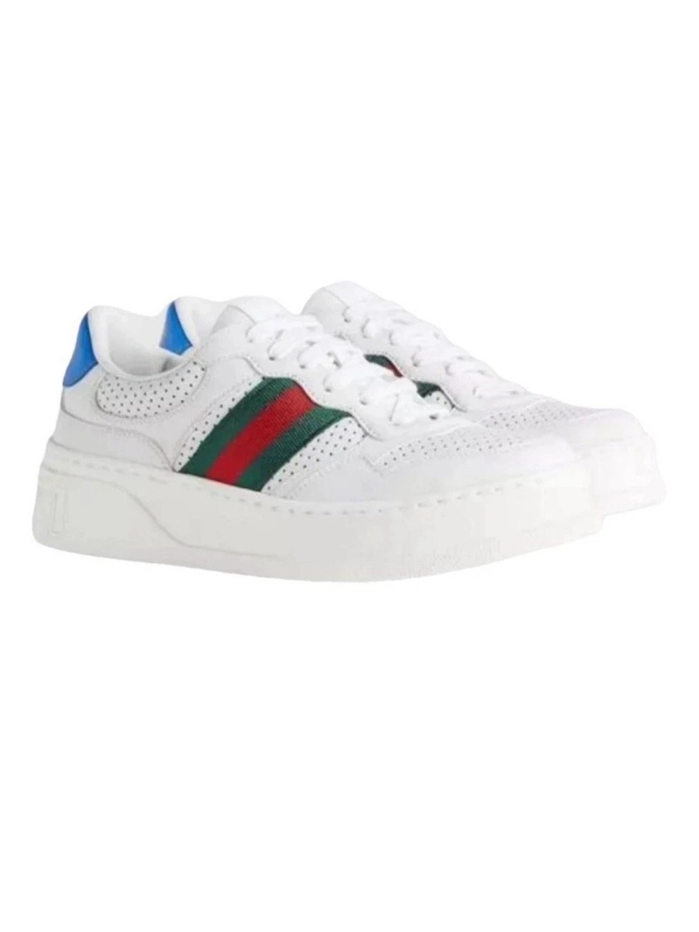 GUCCI Chunky B Signature Web Low-Cut Leather Sneakers